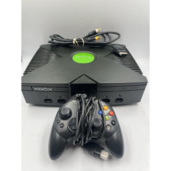 Microsoft Original Xbox Console w/ OEM Controller & AV Cord Tested Working - Picture 3 of 16
